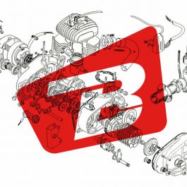 MIVV Spruitstuk rechts voor MVY044L3C / MVY044L4C Yamaha MT-07 9773Y044C1B