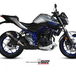 MIVV geluiddemper GP zwart RVS carbon eindkap Yamaha MT-03 Y.055.LXB