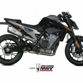 MIVV geluiddemper Delta Race RVS/carbon eindkap KTM Duke 790 00.73.KT.020.LDRX