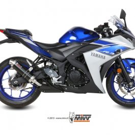 MIVV geluiddemper GP zwart RVS/RVS eindkap Yamaha YZF R3 00.73.Y.048.LXB