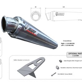 MIVV X-Cone 80 Universal Silencer – Left Side 00.73.KU.002.SC1