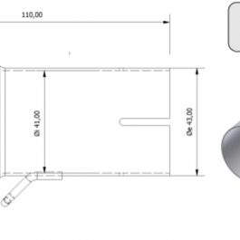 MIVV Inlet Pipe 55 > 41 mm 00.73.KU.00004