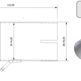 MIVV Inlet Pipe 55 > 44 mm 00.73.KU.00005