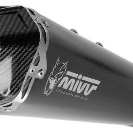 MIVV Delta Race Universal Muffler Black Satinless Steel / Carbon – Right Side 00.73.KU.001.SDRB