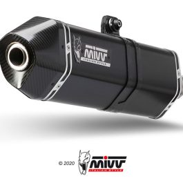 MIVV Speed Edge Slip-On Muffler Black Stainless Steel/Carbon End-Cap – Harley Davidson Pan America HD.003.LRB